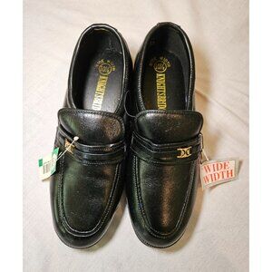 Wide Width Knightsbridge Mens Leather Loafers Shoes Size 10.5 NWT